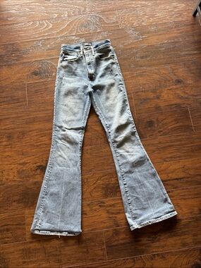 Abercrombie & Fitch Light Blue High-Rise Flare Jeans